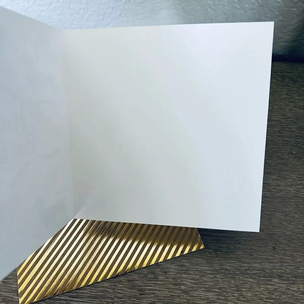 Dachshund Dog Happy Birthday Gold Metallic Greeting Card